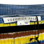 NWT Veronica Beard Stripe Chantal Scoop Neck Ribbed Pullover Sweater Womens XL