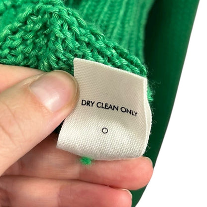 NWT Apiece Apart Grass Green Helmi Cropped Crewneck Linen Sweater Womens Small