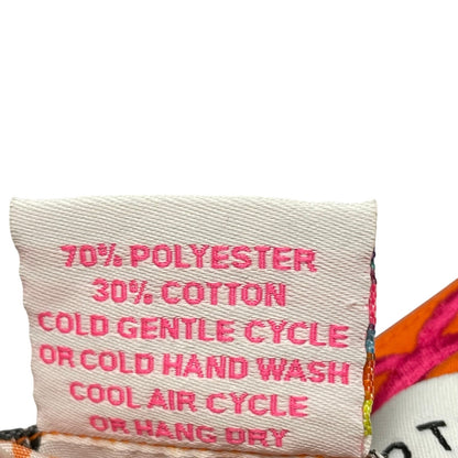 Gretchen Scott Orange White Gingham Pink Floral Embroidered Tunic Goddess / XXL