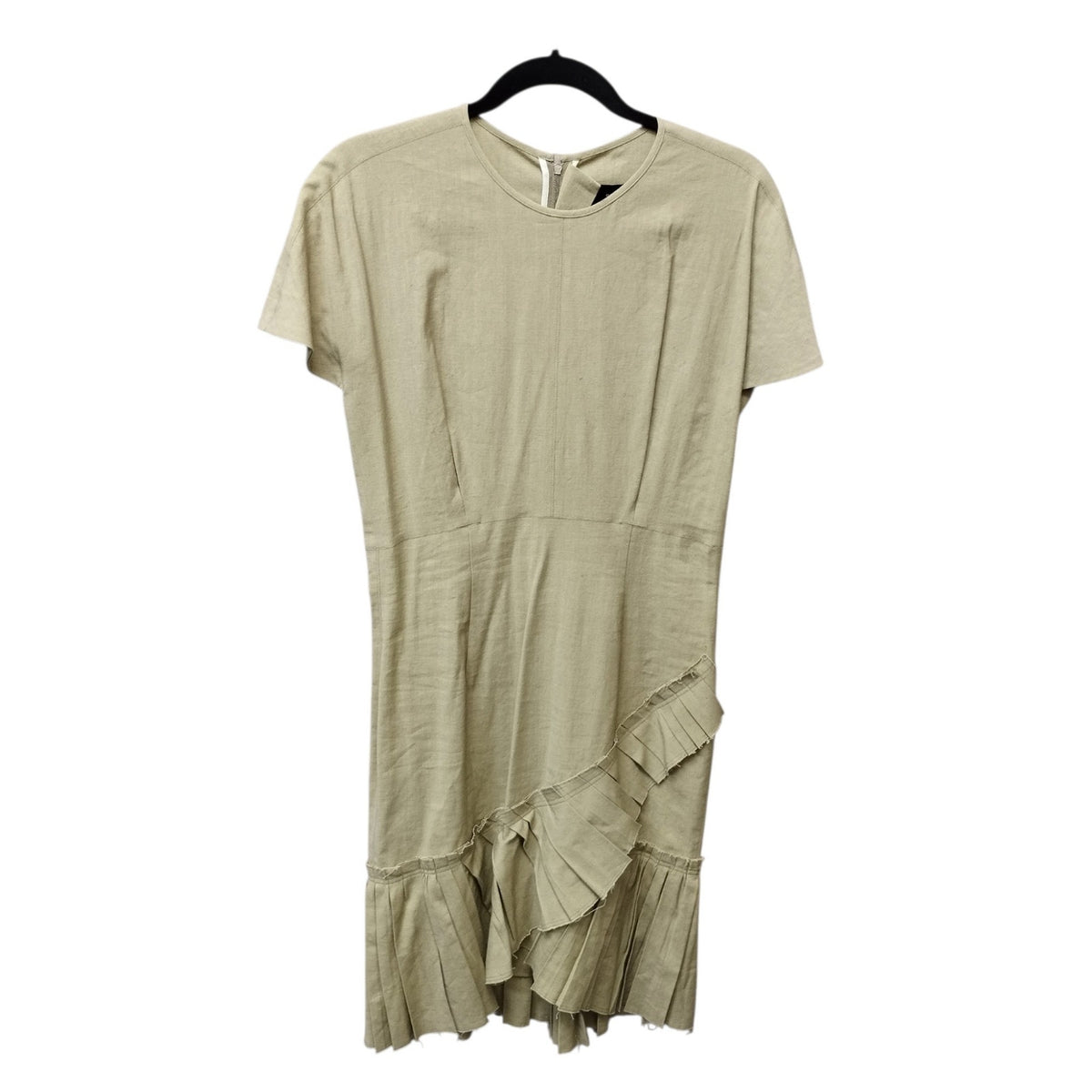 Isabel Marant Womens Rimba Poplin Dress 40 US 8 Linen Blend Asymmetric Ruffle