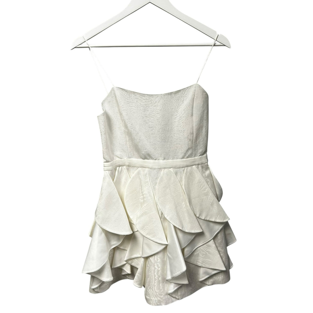 NWT Alice + Olivia White Nadie Scooped Bustier Mini Dress Womens 6 Bride