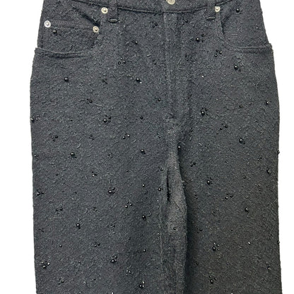 NWT Golden Goose Black Journey Kim Embellished Straight-Leg Jeans Womens 25
