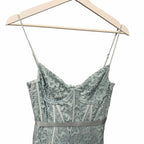 NWT Erdem Melora Asymmetric Lace Midi Dress Sky Blue US 4 *Worn by Taylor Swift*