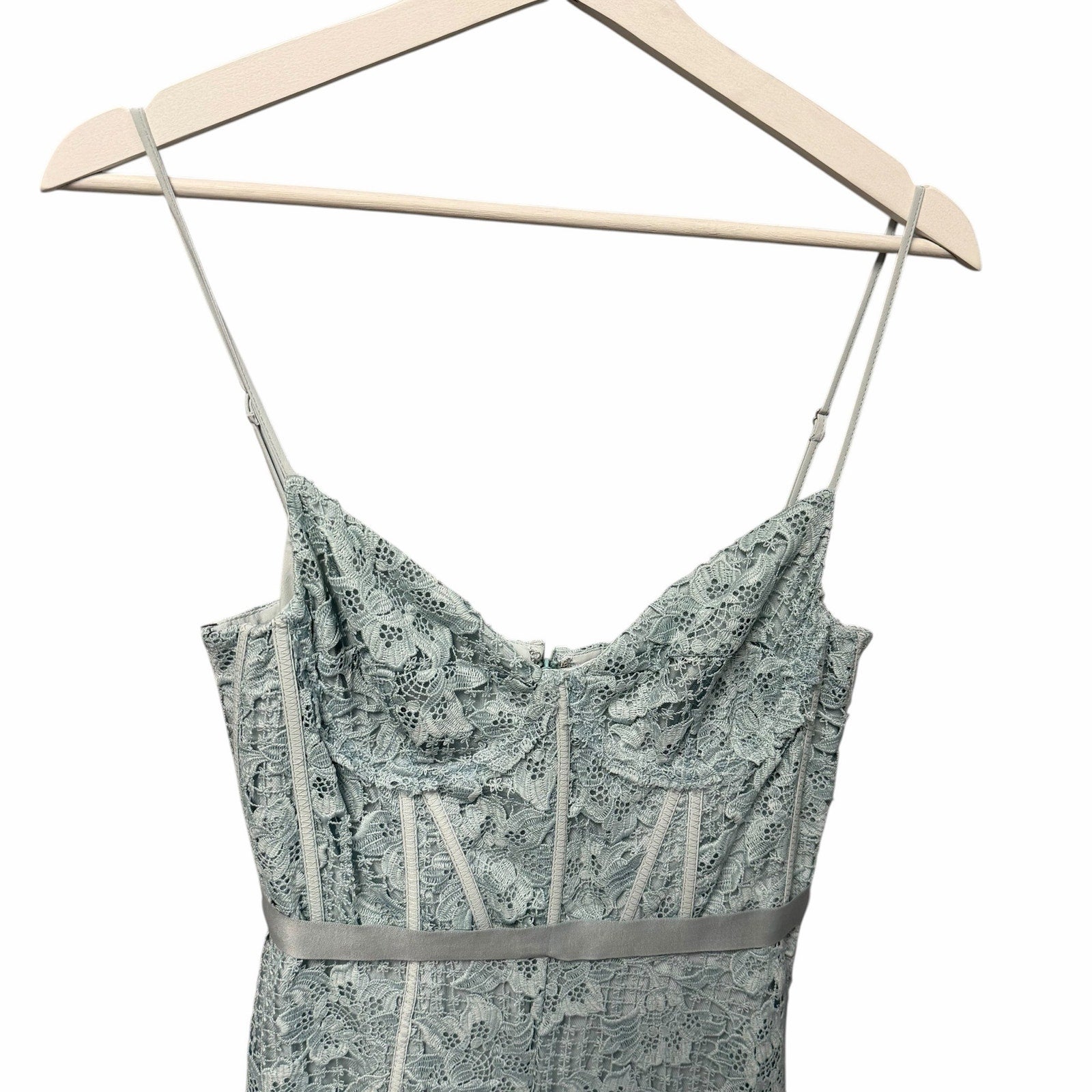 NWT Erdem Melora Asymmetric Lace Midi Dress Sky Blue US 4 *Worn by Taylor Swift*