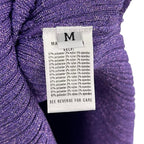 AKNVAS Sevrine Purple Twisted Glittery Sleeveless Midi Dress Womens Medium