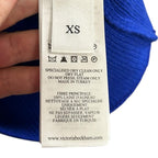 NWT Victoria Beckham Lambswool Sapphire Blue Turtleneck Sweater Womens US 0/2