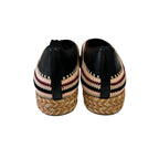Ulla Johnson Nior Black Leather Yelena Crochet Flatform Shoes Womens 37 / US 7