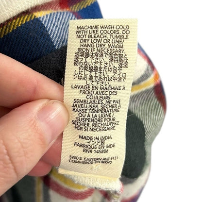 The Great Navy Green School House Plaid Painters Smock Shirt Womens 2 / Medium