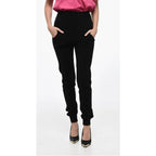 NWT Saint Laurent Paris Black Cashmere High Waist Jogger Pants Womens Small