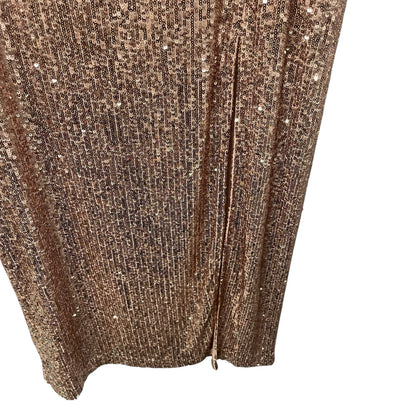 NWT Free People Ariana Sequin Maxi Skirt Pink Champagne Womens Size 12