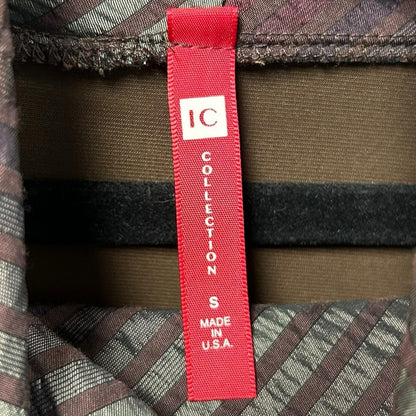 IC by Connie K Collection Orange Brown Cowl Neck Textured Top Womens Size Small