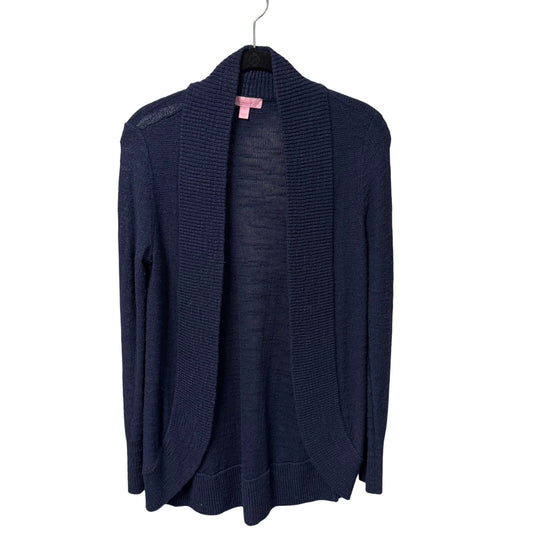 Lilly Pulitzer Open Front Navy Cardigan Sweater Womens XS