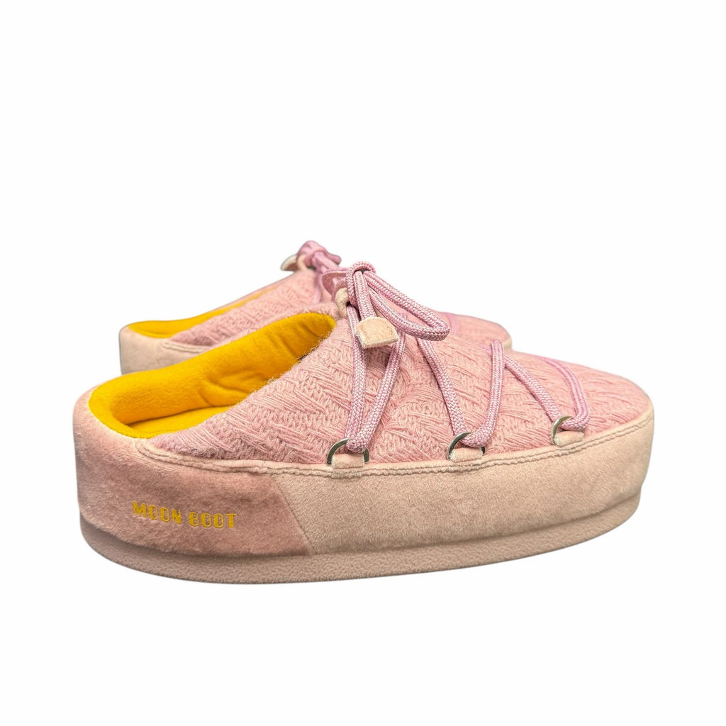 Moon Boot x Guest In Residence EVX Rose Pink Knit Mules Womens US 9.5 / 10
