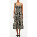 NWT Ulla Johnson Black Flora Natali Tank Sleeveless A Line Midi Dress Womens 2
