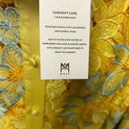 NWT Milly Yellow Multicolor Nellie Floral Lace Long Sleeve Mini Dress Womens 4