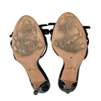 Prada Black Patent Leather Bow Accent Kitten Heels Womens Size 37.5 / US 7.5