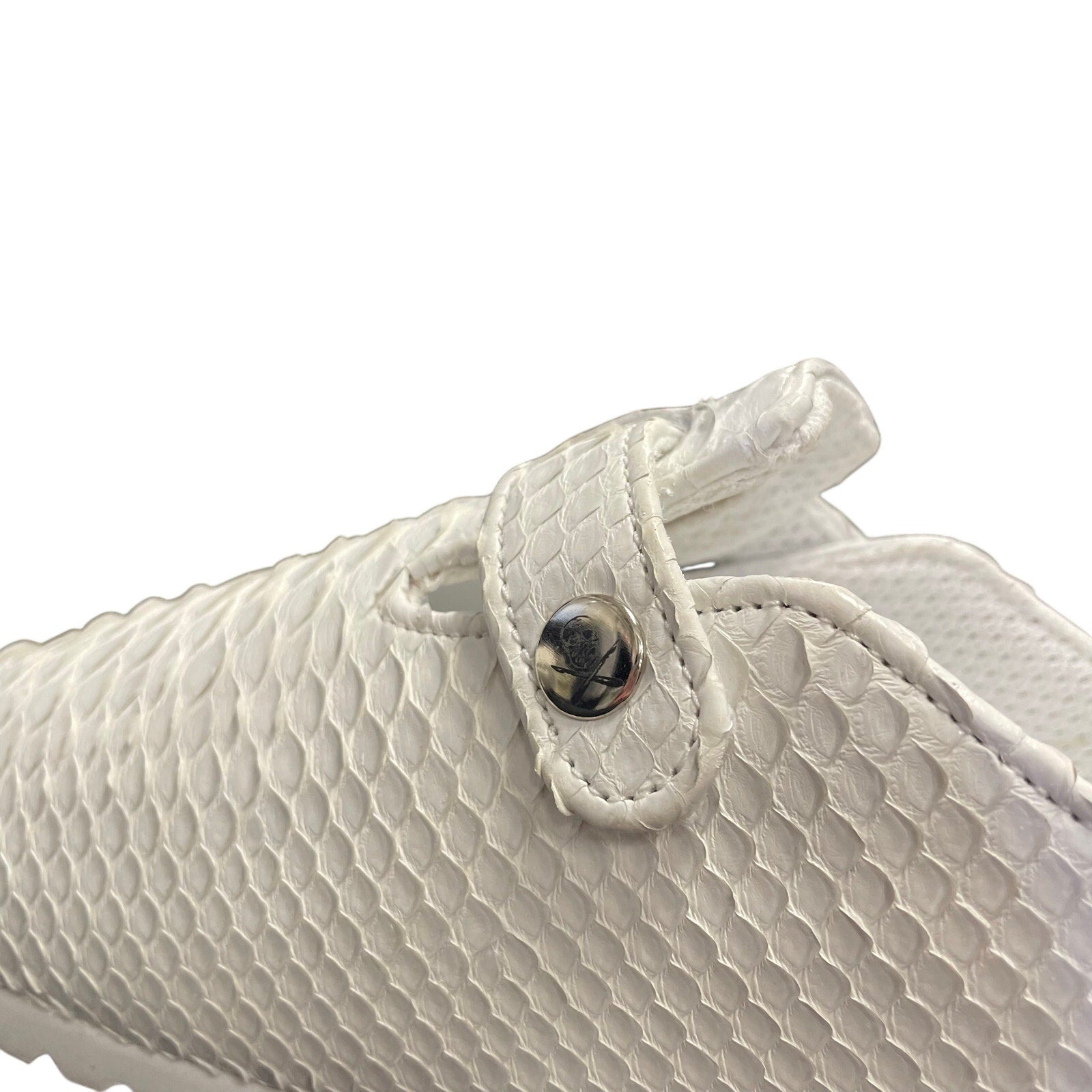 The Shoe Surgeon Luxe Mule in White Python Mens Size 8