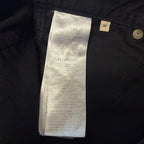 Gucci Horsebit High Rise Wide Leg Frayed Hem Jeans Black Denim Size 28 / US 8