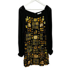 Emilio Pucci Black Gold Sheath Paillette Sequin Embellished Runway Dress 42 US 6