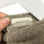 NWT Magda Butrym Beige Cashmere Blend Knit Cap Sleeve Mini Dress 36 / US 4