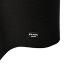 NWT Prada Black Natte Short Sleeve Fit & Flare Mini Dress Womens 38 / US 2