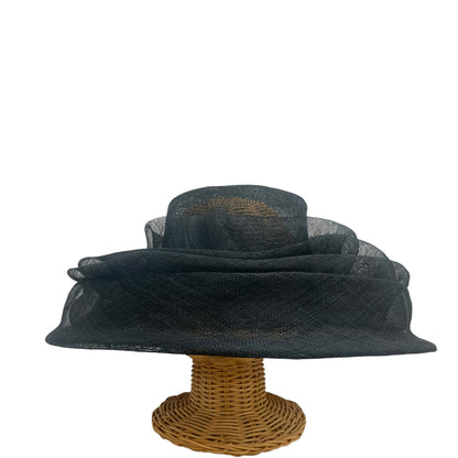 Unbranded Black Mesh Pearl Beaded Accent Church / Easter / Derby Hat