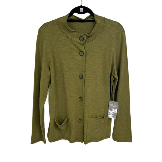 NWT Habitat Clothes to Live In Olive Green Pocket Cardigan Sweater Womens Small