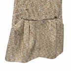 NWT Chanel 2019 Beige White Tweed Sequin Embellished Mini Dress Size 34 / US 2