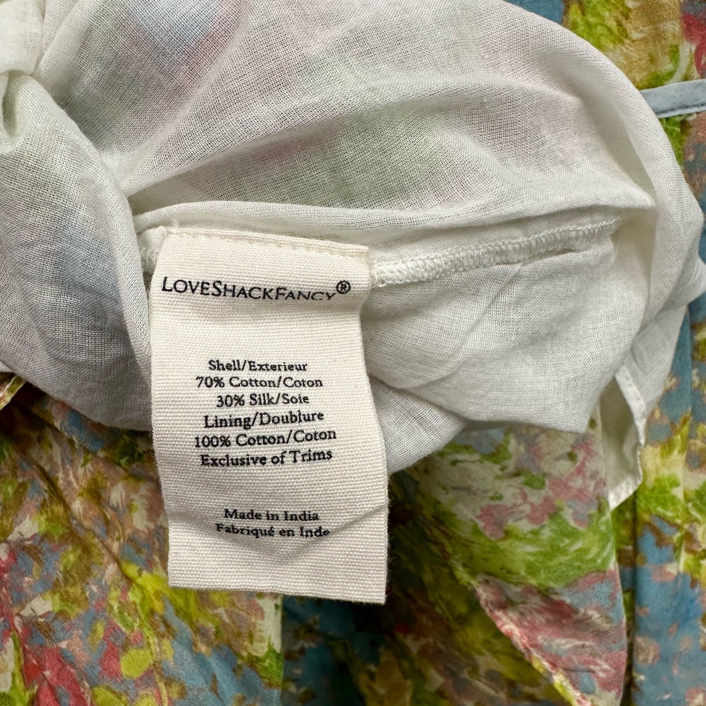 NWT LoveShackFancy Elisabelle Dress Pastel Fields Womens P / US 00