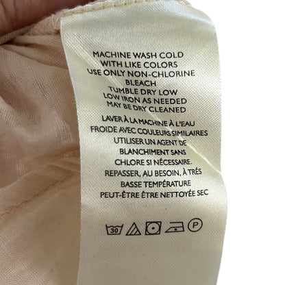 by Anthropologie Cream 100% Cotton Square Neck Tiered Midi Dress Womens Small