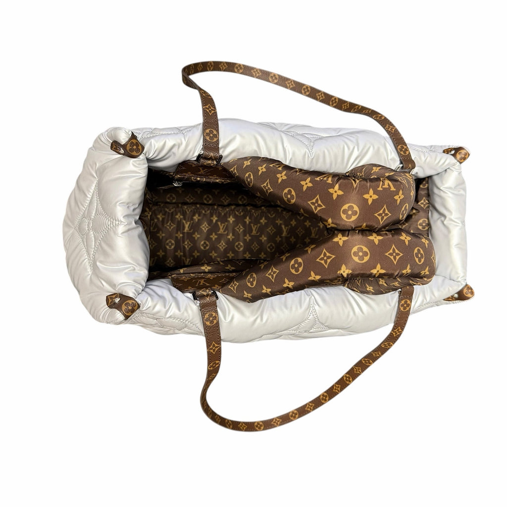 Louis Vuitton Limited Edition Econyl Monogram Pillow Giant Onthego GM Silver Bag