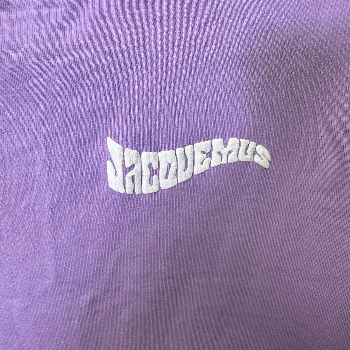 NWT Jacquemus Purple Short Sleeve Crewneck Camargue Cotton Top Womens X-Small