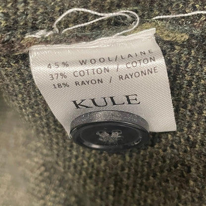 Kule The Jane Camo Cardigan Multicolor Striped Trim Button Front Womens Medium