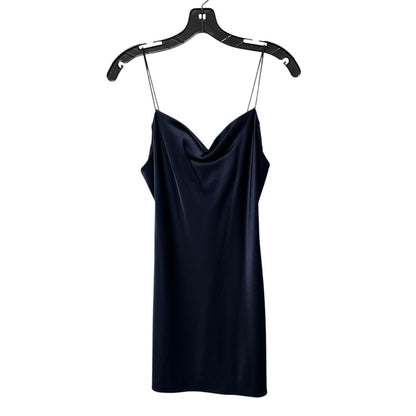 NWT Alice + Olivia Classics Navy Harmony Sleeveless Mini Slip Dress Womens 4