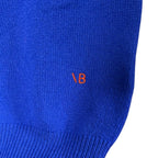 NWT Victoria Beckham Lambswool Sapphire Blue Turtleneck Sweater Womens US 0/2
