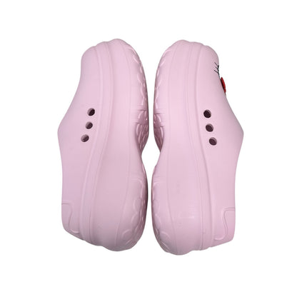 Adidas x Hello Kitty Pink AdiFom Stan Smith Slip On Platform Mules Womens Size 9