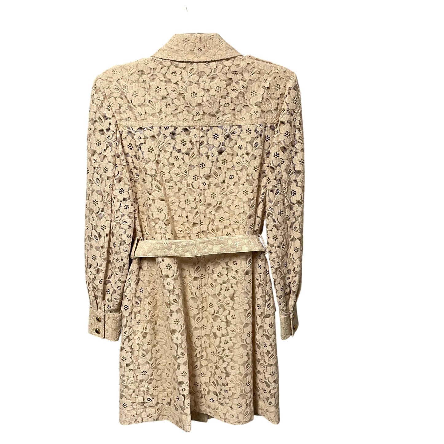 NWT Zimmermann Hypnotic Lace Belted Mini Utility Shirt Dress Cream AUS 0 / US 4