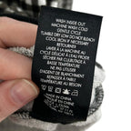 Alice + Olivia Natalie Black White Gingham French Terry Sweatshirt Womens Large