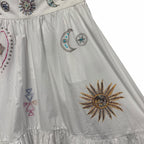 NWT Camilla Living In Colour High Waisted Tiered Maxi Skirt Hand Embroidered XS