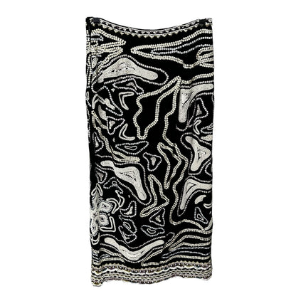 NWT Ulla Johnson Handmade Embellished Silk Blend Adara Midi Skirt Womens 0