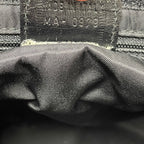 Vintage Christian Dior 1999 Black White Boucle Tweed Top Handle Tote Handbag