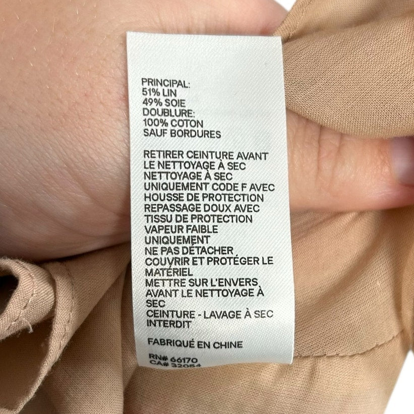 Zimmerman Floral Puffed-Sleeve Belted Midi Dress with Beaded Trim Womens 0 US 4