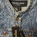 NWT Veronica Beard Jeans Tika Jacket Atlantic Paisley Denim Womens Small