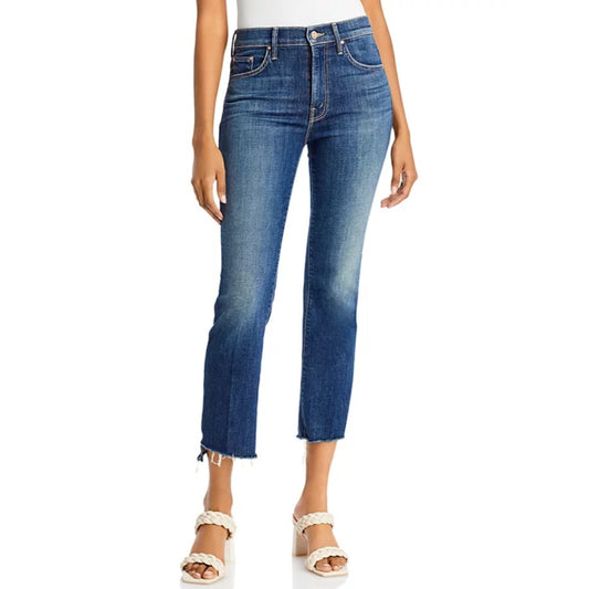 Mother Girl Crush The Insider Crop Step Fray Denim Jeans Womens Size 25 / 2