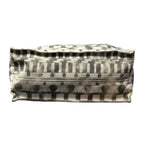 Chanel Cream Gray Canvas Iliad Chain Leather Strap Shopping Tote Bag