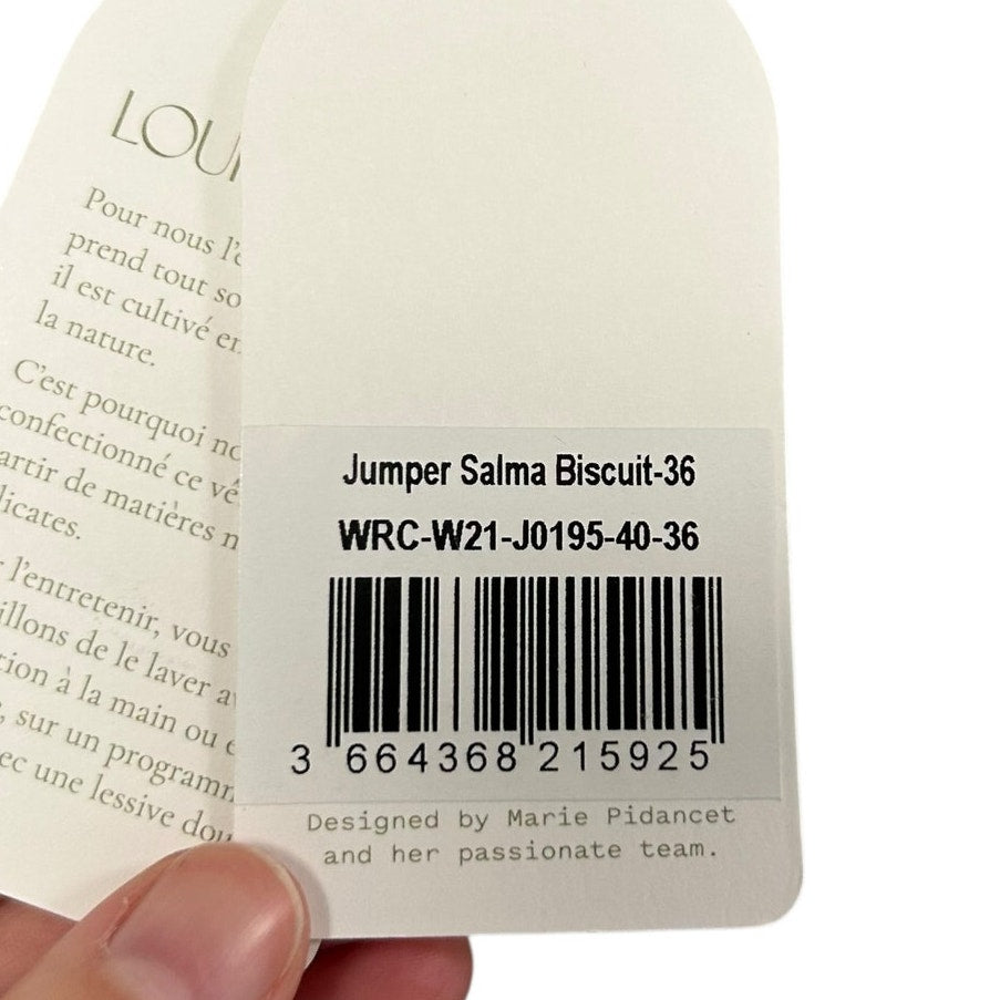 NWT Louise Misha Biscuit Cream Tan Jumper Salma Mohair Sweater Womens 36 / US 4