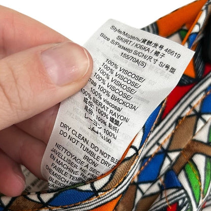 NWT Tory Burch Something Wild Stripe Printed Jersey Midi Skirt Womens Small