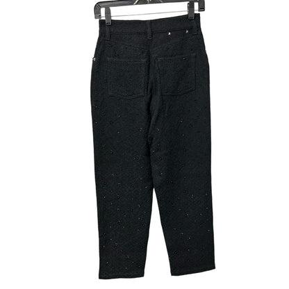 NWT Golden Goose Black Journey Kim Embellished Straight-Leg Jeans Womens 25