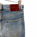 NWT Gucci Straight Fit Denim Pant Light Blue Wash Button Fly Jean Size 24 / US 2