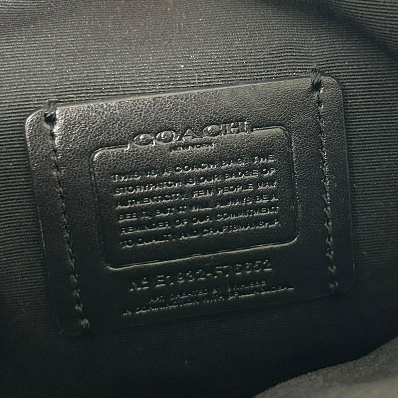 Coach File Crossbody in Signature Canvas Black Leather with Vandal Gummy Bear